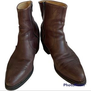 Vintage Long Haul Brown Leather Boots SZ 11M Made in USA